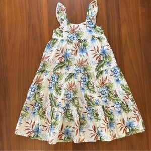 JANIE & JACK | NWT chic tropical floral midi dress Size 5